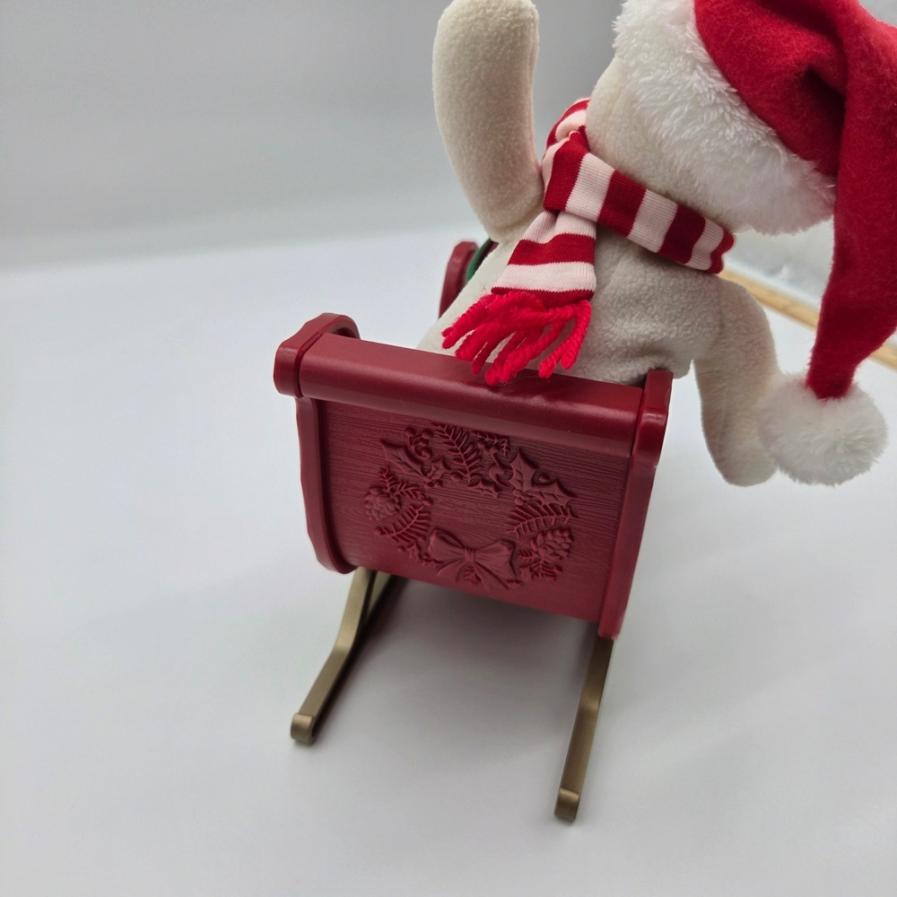 Hallmark Jingle Pals 2016 Animated Musical Snowman Sleigh Happy Holidays Plush - Picture 4 of 7